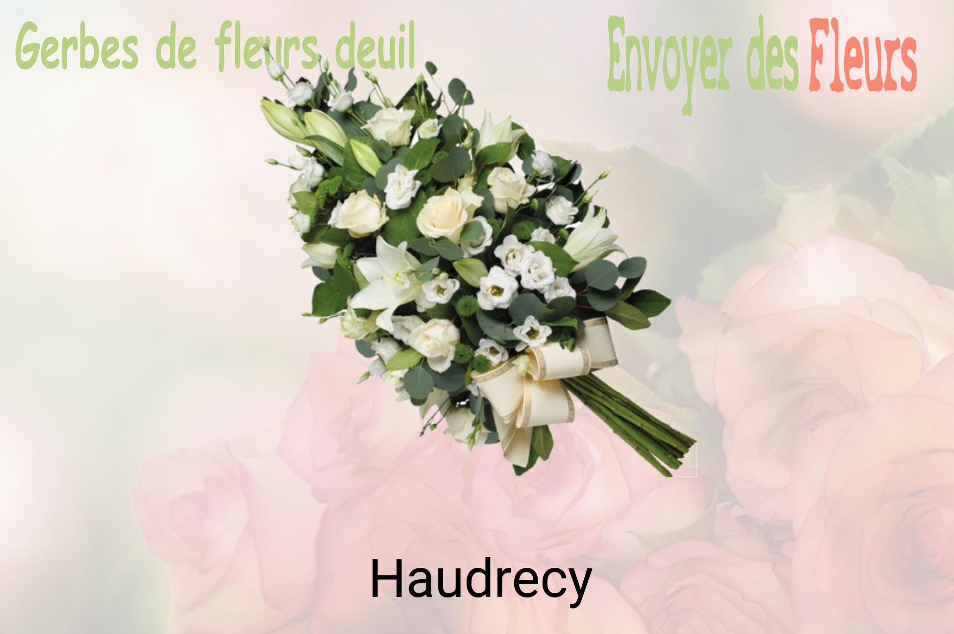 Gerbe de fleurs de deuil livrée à Haudrecy